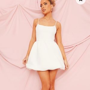 White bridal mini dress